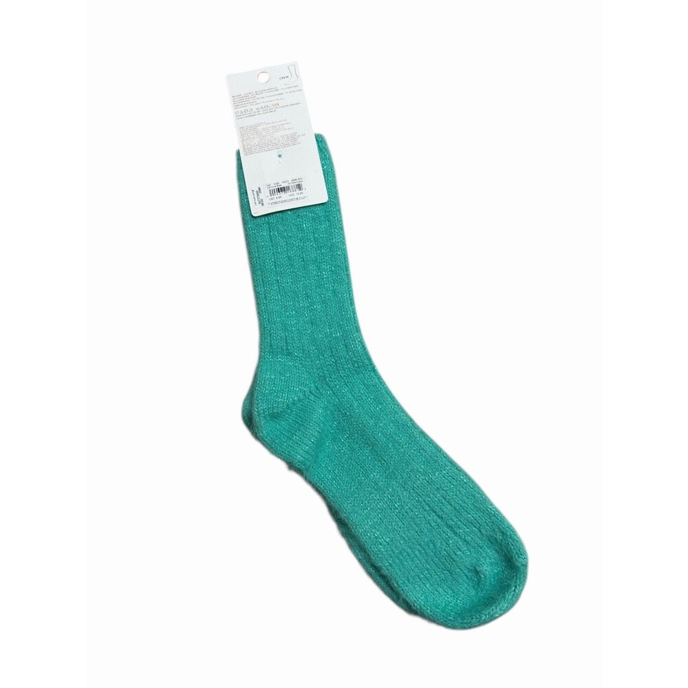 NWT American Eagle Teal Fuzzy Crew Socks Women's Cozy Lounge One Size NEW